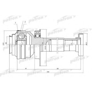 Шрус привода PATRON PCV4837 фото