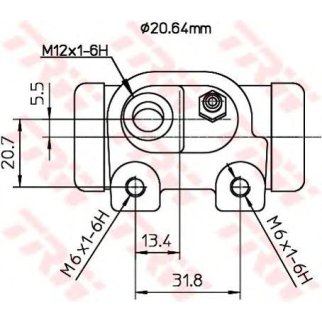Цилиндр тормозной TRW BWF124 фото