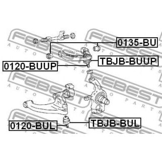 0120-BUUP_опора шаровая переднего верхнего рычага! Toyota Dyna 99-02 фото