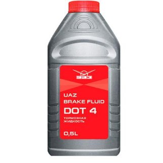 Жидкость тормозная DOT-4 0.5л упаковка (ОАО УАЗ) фото