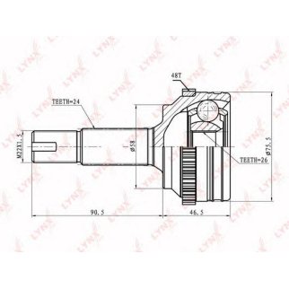 ШРУС наружный LYNXauto CO-7540A фото