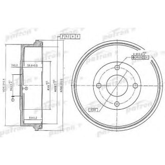 Барабан тормозной задн FORD: MONDEO I 93-96, MONDEO I седан 93-96, MONDEO I универсал 93-96, MONDEO II 96-00, MONDEO II седан 96-00, MONDEO II ун фото