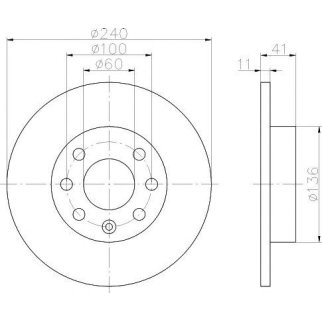 Диск тормозной передний не вентилируемый MINTEX MDC1453 фото