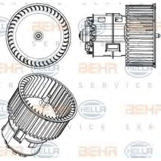 Вентилятор отопителя Hella 8EW 351 104-441 фото 3