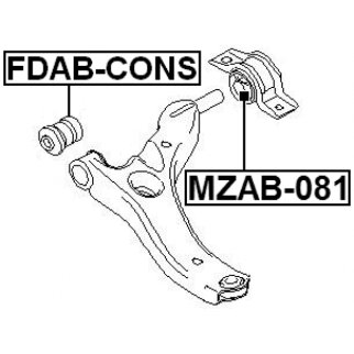 FDABCONS_сайлентблок рычага пер.! Ford Transit 1.8 16V/1.8Di/1.8TDCi 02> фото 2