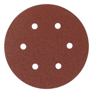 Круг абразивный на ворсовой подложке под "липучку", перфорированный, P 80, 150 мм, 5 шт MATRIX 73838 фото 2