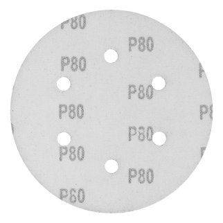 Круг абразивный на ворсовой подложке под "липучку", перфорированный, P 80, 150 мм, 5 шт MATRIX 73838 фото 3