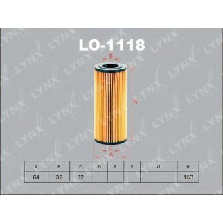 Фильтр масляный LYNXauto LO-1118 фото