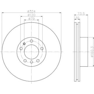Диск тормозной передний вентилируемый TEXTAR 92107105 фото