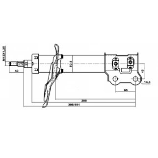 Амортизатор передний FEBEST 12110-001FR фото 2