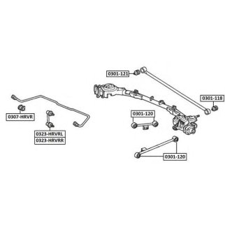 Стойка заднего стабилизатора ASVA 0323-HRVRL фото