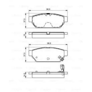 Колодки тормозные задние дисковые к-кт BOSCH 0 986 495 326 фото