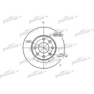 Диск тормозной передний не вентилируемый PATRON PBD1608 фото
