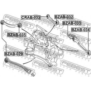 Сайлентблок задней подвески FEBEST BZAB-035 фото