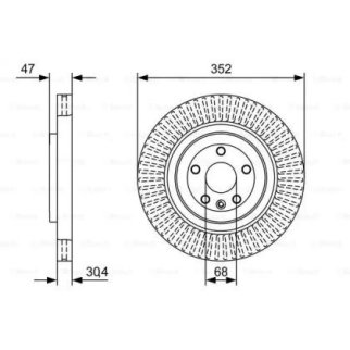 Диск тормозной BOSCH 0 986 479 W53 фото
