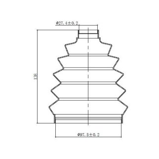 Пыльник ШРУСа для а/м Fiat Ducato III (06-) (наруж.компл: хомуты/смазка) (TPEE) (FG 1601) фото 3