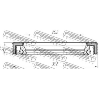 Сальник рулевой рейки 28x38x5.5 фото
