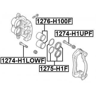 Втулка направляющей суппорта FEBEST 1274-H1LOWF фото 2