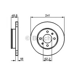 Диск тормозной передний вентилируемый BOSCH 0 986 479 286 фото