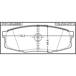 Колодки тормозные задние дисковые к-кт FEBEST 0101-GRJ200R фото 2
