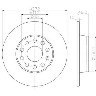 Диск тормозной задний TEXTAR 92224903 фото