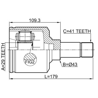 Шрус внутренний левый 29x43x41 фото 2