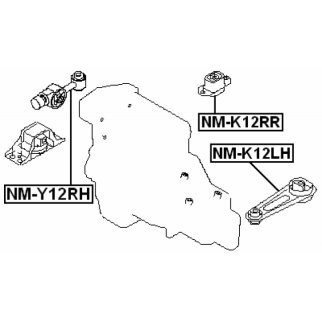 NMY12RH_подушка двигателя задняя! Nissan Tiida 07> фото 2 NMY12RH_подушка двигателя задняя! Nissan Tiida 07> фото 2
