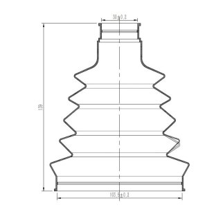 Пыльник ШРУСа для а/м Ford Transit Tourneo (06-) 2.2TDCi (наруж.компл: хомуты/смазка/крепеж) (CR) (F фото 3