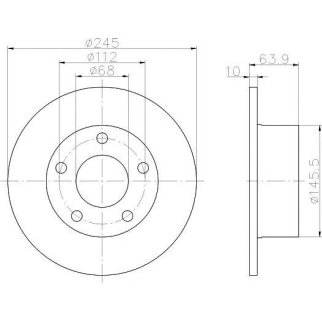 Диск тормозной задний TEXTAR 92057503 фото