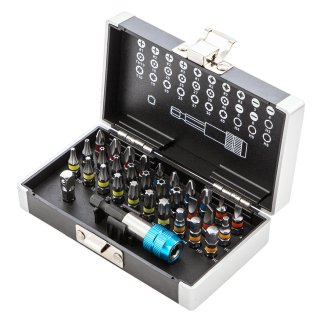 Набор бит, манитный адаптер,сталь S2 (пластиковый кейс) 32пр GROSS фото 2