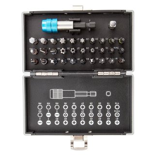 Набор бит, манитный адаптер,сталь S2 (пластиковый кейс) 32пр GROSS фото 3