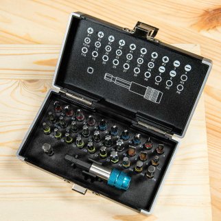 Набор бит, манитный адаптер,сталь S2 (пластиковый кейс) 32пр GROSS фото 7