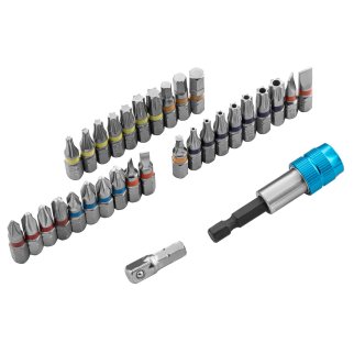 Набор бит, манитный адаптер,сталь S2 (пластиковый кейс) 32пр GROSS фото