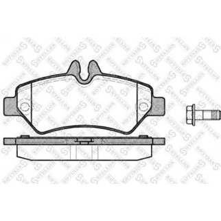 1257 000-SX_колодки дисковые !задн. MB Sprinter 209CDi-324CDi, VW Crafter 30/35 2.5TDi 06> фото