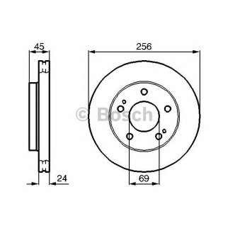 Диск тормозной передний вентилируемый BOSCH 0 986 478 708 фото
