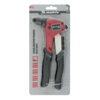 Заклепочник ручной, литой, 200 мм, заклепки 2,4-3,2-4,0-4,8 мм, PRO Matrix фото 5