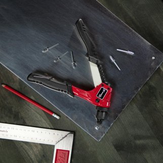 Заклепочник ручной, литой, 200 мм, заклепки 2,4-3,2-4,0-4,8 мм, PRO Matrix фото 6