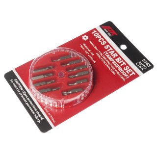 Набор вставок 1/4" торкс T7H-T40H 10пр в боксе с отверстием JTC фото 1