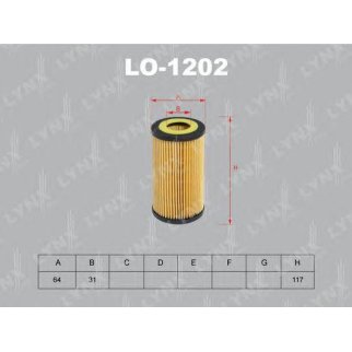 Фильтр масляный LYNXauto LO-1202 фото