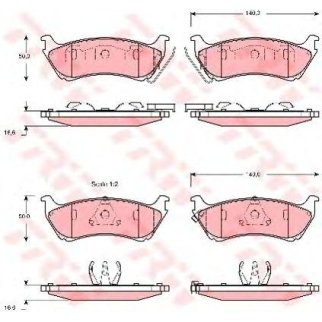 Колодки MB W163 2.3/3.2/2.7CDi 98> задние к-кт TRW фото