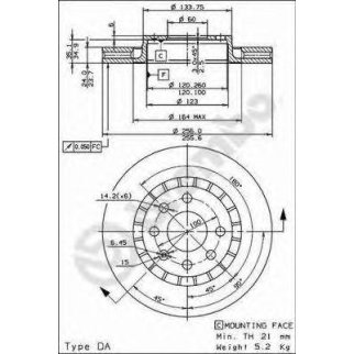 Диск тормозной brembo 09.5148.24 фото