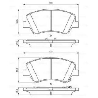 Колодки тормозные передние к-кт BOSCH 0 986 494 712 фото