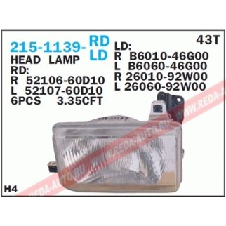 Фара передн прав NISSAN: TERRANO I 87-95 фото