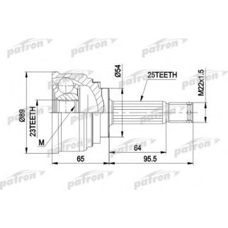 ШРУС наружн к-кт 25x54x23 MITSUBISHI: GALANT 1.8-2.0 DOHC 3.88-7.90 фото