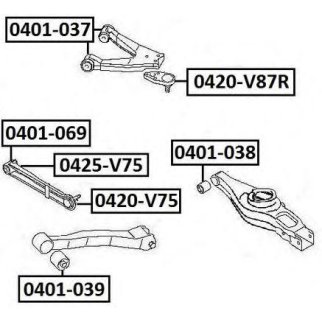 ОПОРА ШАРОВАЯ ЗАДНЕГО ВЕРХНЕГО РЫЧАГА фото