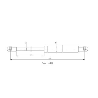 Газовый упор багажника TRIALLI GS 2022 фото 2