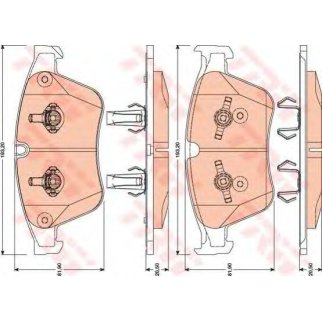 Колодки тормозные передние к-кт TRW GDB1794 фото