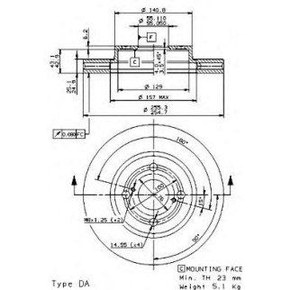 Диск тормозной brembo 09.9824.10 фото