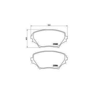 Колодки тормозные передние к-кт Brembo P 83 055 фото