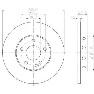 Диск тормозной передний не вентилируемый TEXTAR 92059303 фото